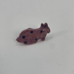 Vintage pika rodent ceramic pin